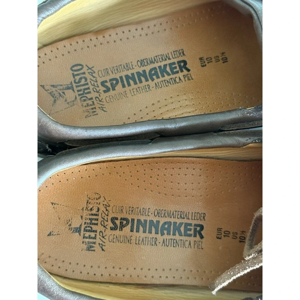 MEPHISTO Hurrikan Spinnaker Boat Shoes Loafers 10.5 US Mens Brown Leather